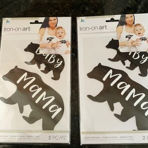 Iron on bear stickers